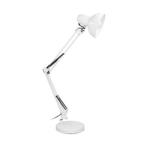 Lampa biurkowa DEON E27 wysoka stalowa biała