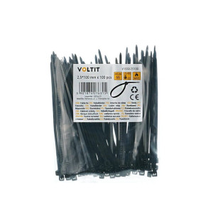 Opaska zaciskowa kablowa 2,5 x 100 nylon 66 czarna - 100 szt.