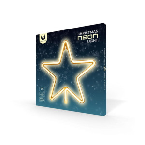 Neon dekoracyjny LED CHRISTMAS GWIAZDA ciepła biała Bat + USB FLNE22 Forever Light