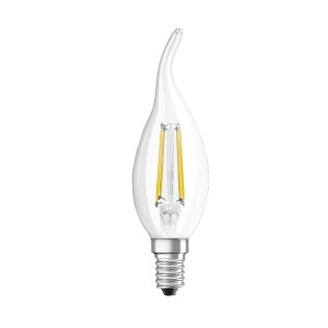 Żarówka LED E14 F35 4W płomyk Filament biała ciepła