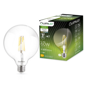 Żarówka LED E27 7W neutralna 4000K 806lm kula G125 Filament
