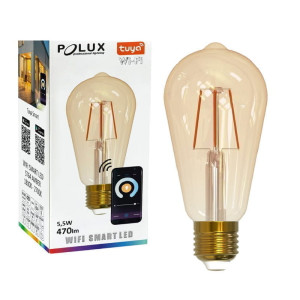 Żarówka LED smart Filament E27 ST64 5,5W ciepła sterowana aplikacją TUYA
