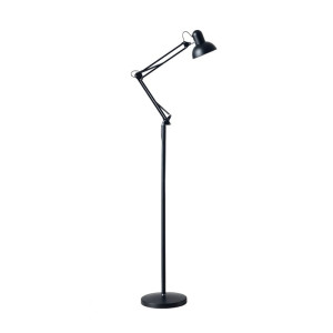 Lampka podłogowa AURIQ ST E27 czarna