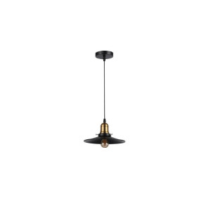 Lampa sufitowa wisząca 1xE27 Loft czarna + złota