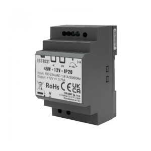 Zasilacz LED 45W 12V DC 3,75A na szynę DIN Premium