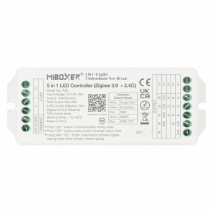 Sterownik kontroler LED 5w1 Mono CCT RGB RGBW RGBCCT 12-48V 20A Zigbee Milight