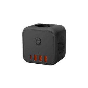 Rozgałęźnik Linea PRO Cube 3 gniazda 230V + 4xUSB
