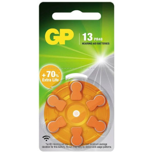 BATERIA 13 do aparatów słuchowych size 13, 13AUX PR48 1,45V blister 6szt.