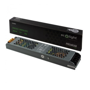 Zasilacz LED 360W 12V 30A modułowy PREMIUM Slim