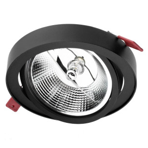 Oprawa podtynkowa ES111 GU10 14cm okrągła ruchoma czarna CARPI