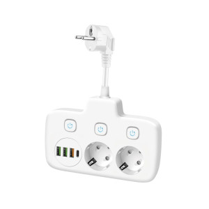 Przedłużacz rozgałęźnik Linea 2 gniazda 230V kabel 0,2m + 4xUSB