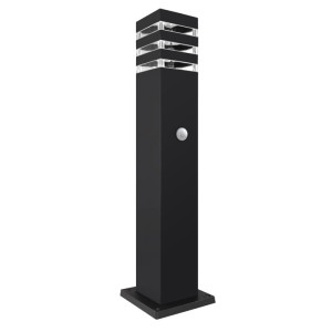 Słupek, lampa ogrodowa E27 60cm Malibu 9x9cm z czujnikiem ruchu i zmierzchu