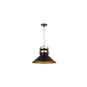 Lampa sufitowa wisząca 1xE27 Tao 37cm retro czarna + miedź
