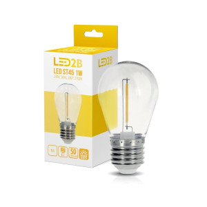 Żarówka LED E27 1W Filament ST45 ciepła