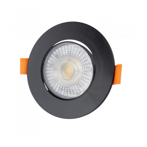 Panel downlight LED 3W/5W/7W CCT podtynkowy czarny okrągły ruchomy
