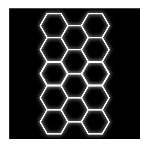 Zestaw czarny 14 lamp LED HEXAGON 399W 6500K 230V AC