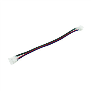Złączka prosta dwustronna 10mm COB RGB Click 4PIN z przewodem
