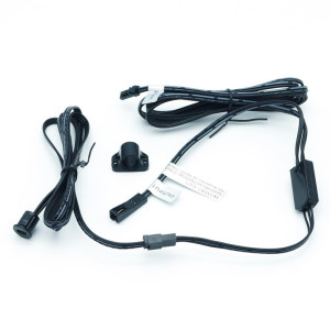 Włącznik do szaf, szuflad, półek, witryn, czarny 12V/24V - 60W/100W