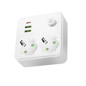 Rozgałęźnik Linea PRO FL2 2 gniazda 230V + 3xUSB biały