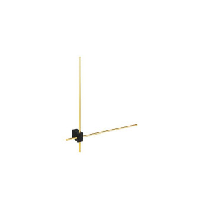 Kinkiet ścienny lampa LED COMO 12W 2x60cm 4000K czarny + złoty