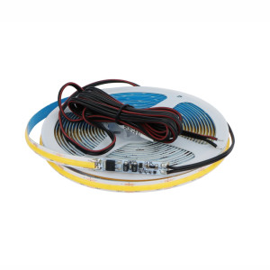 Zestaw taśma LED COB liniowa 300LED/m 12V biała neutralna rolka 5m + wyłącznik SC60 i przewód 2m