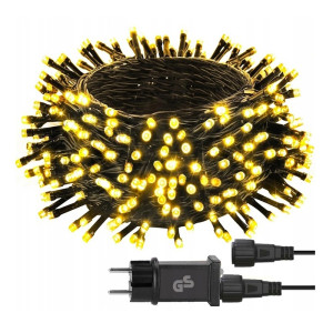 Lampki choinkowe 300 LED 22m IP44 8 trybów białe ciepłe