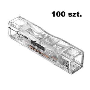 Opakowanie szybkozłączek WAGO przelotowych 2x0,75 - 4mm2 transparentna 2773-2401-100x - 100 szt.