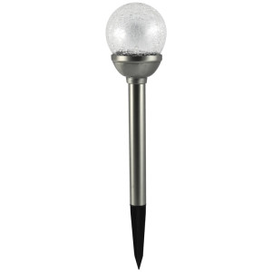 Lampa ogrodowa solarna wbijana RGB kula