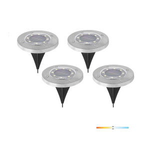Lampa LED solarna 4000K IP44 wbijana ogrodowa CLAVO - 4 szt.
