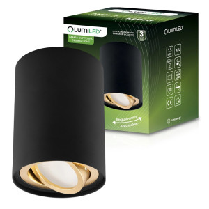 Oprawa do nabudowania ruchoma GU10 IP20 115mm AMAT-L - czarno-złota