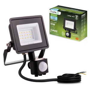 Naświetlacz LED 10W z czujnikiem IP44 6500K biała zimna ZUNA2
