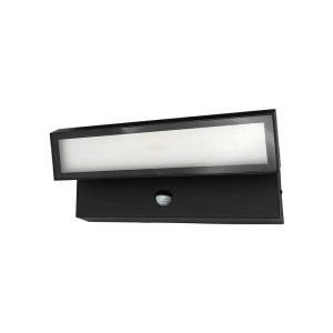Kinkiet, lampa ogrodowa, elewacyjna LED 27W IP65 4000K VELORION z czujnikiem ruchu i zmierzchu - czarna