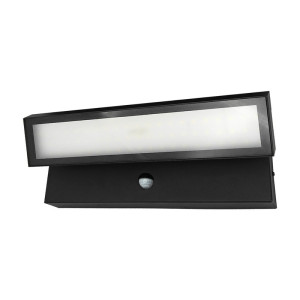 Kinkiet, lampa ogrodowa, elewacyjna LED 40W IP65 4000K VELORION z czujnikiem ruchu i zmierzchu - czarna