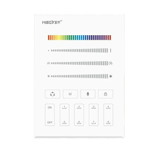 Pilot, panel sterujący SPI Mono, CCT, RGB, RGB+W 1-strefowy MiBoxer Milight B9W do taśm cyfrowych biały