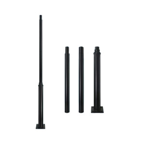 Słup oświetleniowy BASE SV 3m Fi 60mm składany czarny