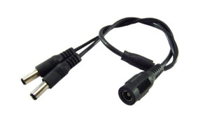 Rozgałęźnik DC 2,1 x 5,5 mm gniazdo/wtyczka 1/2