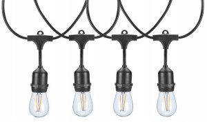 Girlanda ozdobna czarna 15m.