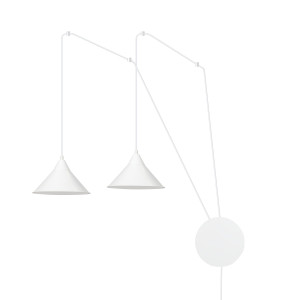 Abramo 2 white 159/2 lampa sufitowa wisząca regulowana najnowszy design biała loft