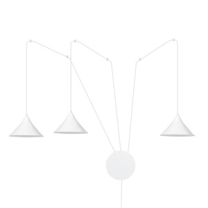 Abramo 3 white 159/3 lampa sufitowa wisząca regulowana najnowszy design biała loft