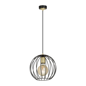 Albio 1 black 144/1 wisząca lampa sufitowa loft regulowana metalowa złoto czarna druciak