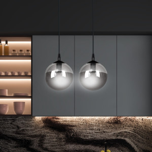 Cosmo 2 bl grafit 712/2 lampa wisząca klosze kule regulowana wysokość nowoczesna