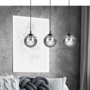 Cosmo 3 bl grafit 712/3 lampa wisząca klosze kule regulowana wysokość nowoczesna