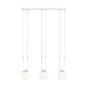 Glam 3 white/opal 1115/3 lampa wisząca szklane klosze glamour