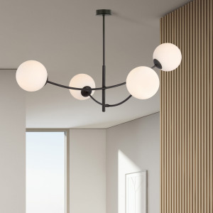 Hunter 4 black/opal 1102/4 lampa sufitowa żyrandol nowoczesny