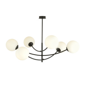Hunter 6 black/opal 1102/6 lampa sufitowa żyrandol nowoczesny