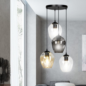Istar 4 bl premium mix 682/4prem lampa wisząca żyrandol nowoczesny szklane klosze nowość