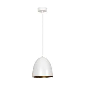 Lenox 1 white-gold 411/1 nowoczesna lampa wisząca biało / złota