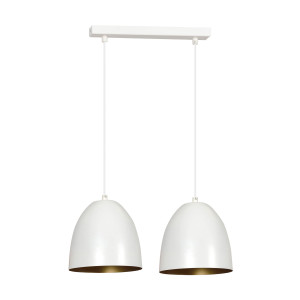 Lenox 2 white-gold 411/2 nowoczesna lampa wisząca biało / złota