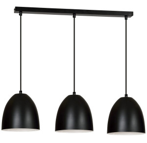 Lenox 3 black-white 391/3 nowoczesna lampa wisząca czarno / biała