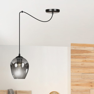 Level 1 bl grafit 757/1 lampa wisząca klosze szklane kule regulowana nowoczesna